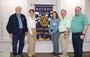Jennifer Bauer spoke about landslides. She is pictured with President Foster, her parents and her cousin Rotary member Josh Bryson.